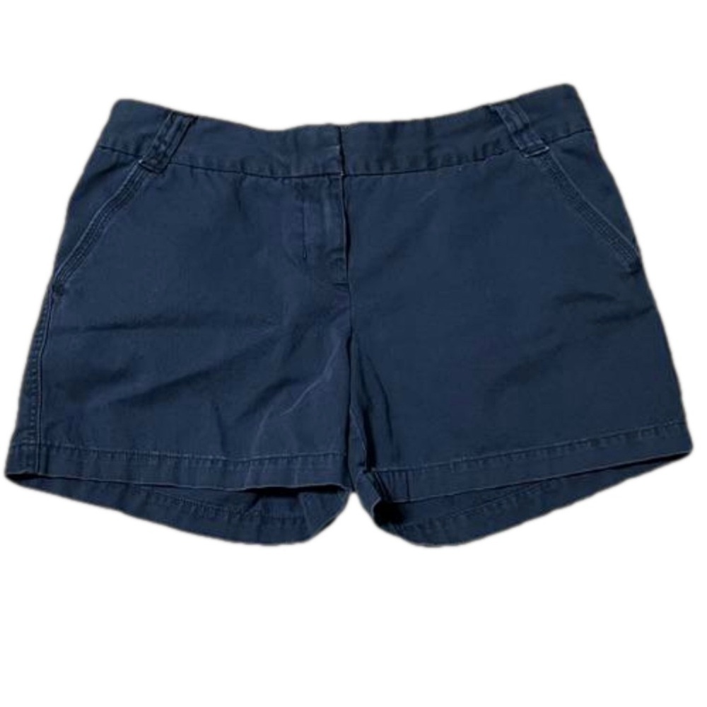 J Crew Weathered Chino Classic Twill City Fit Cotton Navy Shorts Women Size 10